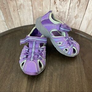Merrell Hydro Hiker Leather Purple Sandal Size 5.5 Children